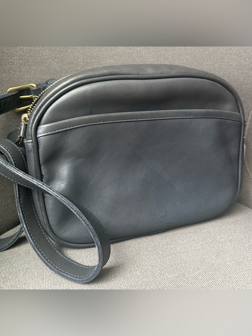 Vintage coach blue/ grey camera bag - Picture 2 of 12
